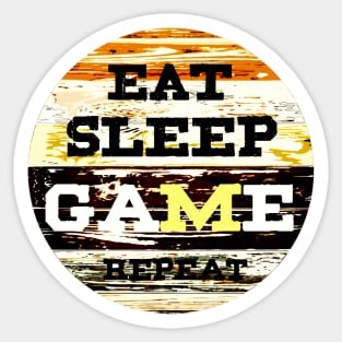 eat sleep game repeat Sticker